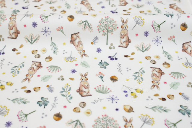 Milky rabbit やわらかラミネート 【デコレクションズ オリジナル生地