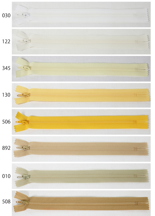 フラットニットファスナー 20cm<br>≪ Color1 ≫