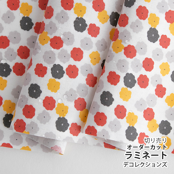 ▼▼▼▼▼【在庫限りOUTLET】生地 布 入園入学 北欧風　≪ Blossom - blossom ≫ ラミネート/幅103cm　デコレクションズオリジナル　【10cm単位販売】