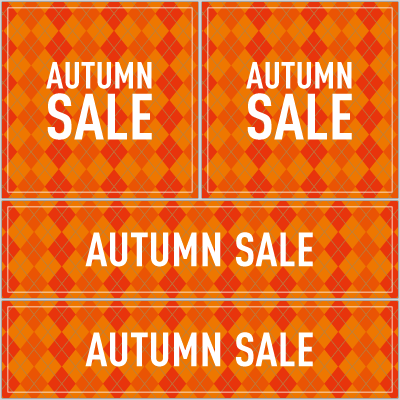 Autumn Sale チェックオレンジ