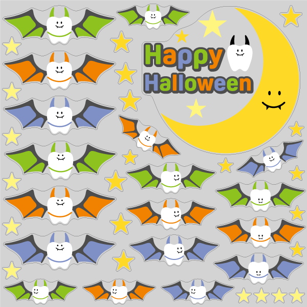 【VP】歯の旅立ちハロウィン コウモリの写真