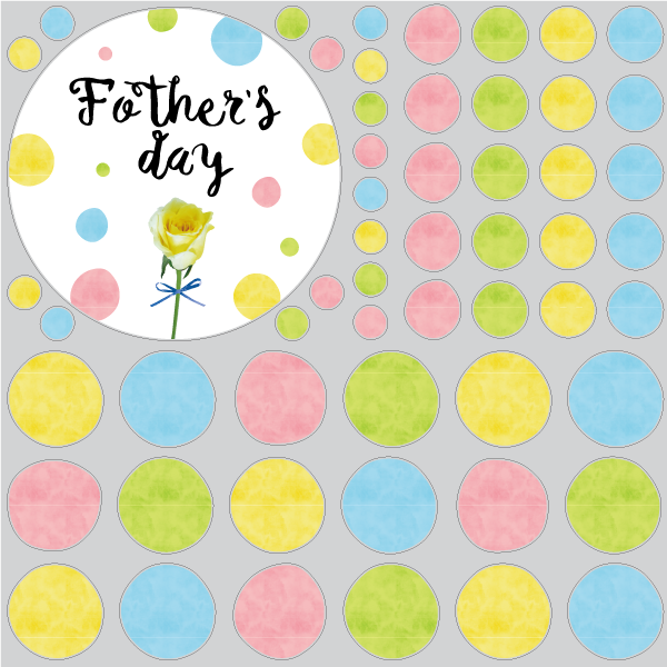 【VP】ワイワイ父の日水彩ドットの写真