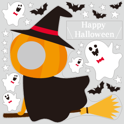 顔出しデコラ カボチャマント