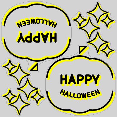 HAPPY HALLOWEEN アイコンタイトル《色バリ》
