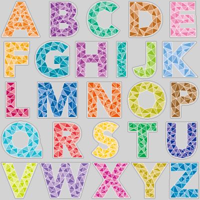【VP】アルファベット ジオメトリック風A
