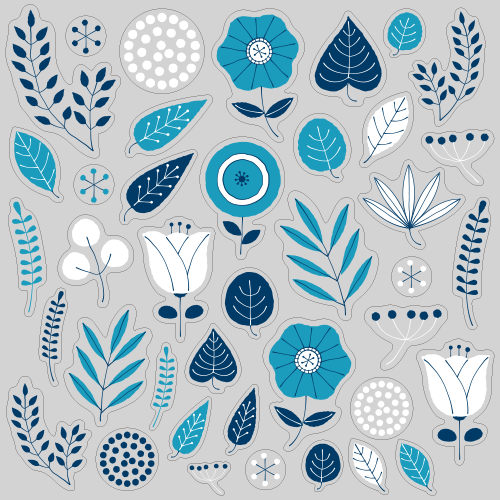 【VP】北欧風 植物《ブルー》の写真