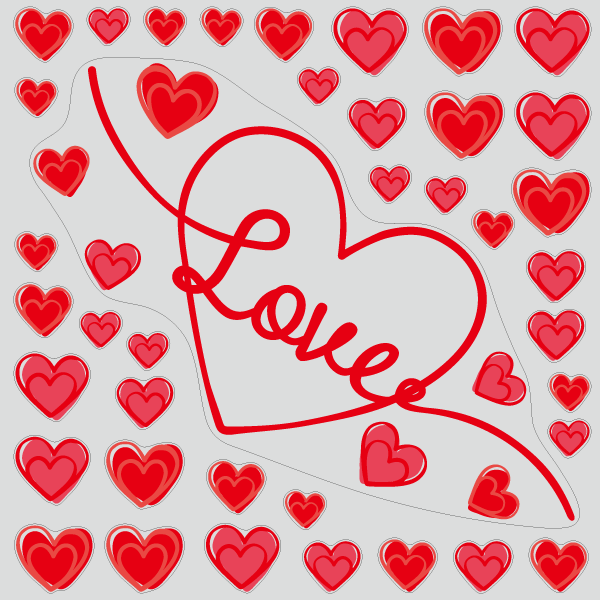 【VP】フォトスポットハート赤の写真