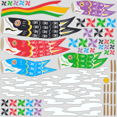 こいのぼり　ウィンドウシール