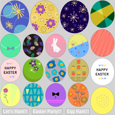 【VP】HAPPY EASTER 北欧風エッグ