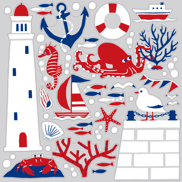 【VP】marine day《柄バリ》レッドの写真