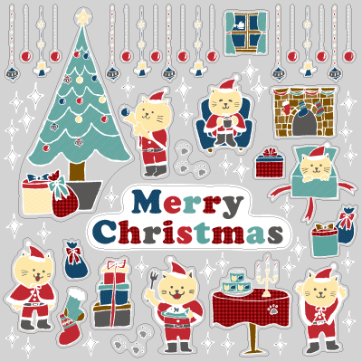 クリスマス猫サンタ