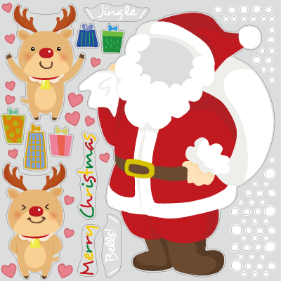 顔出しデコラ サンタ