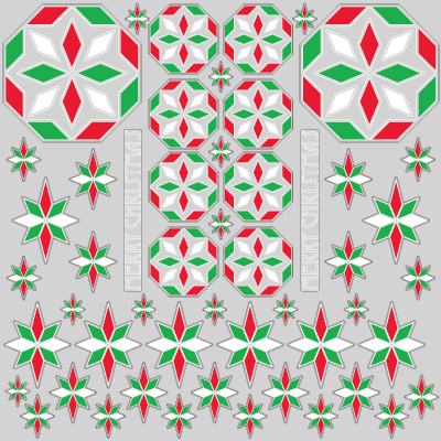 ステンドグラス風 スノーフレーク