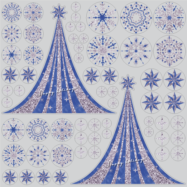 【VP】ブルー＆シルバーキラキラツリーの写真