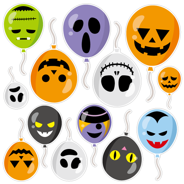 【壁】ハロウィン風船