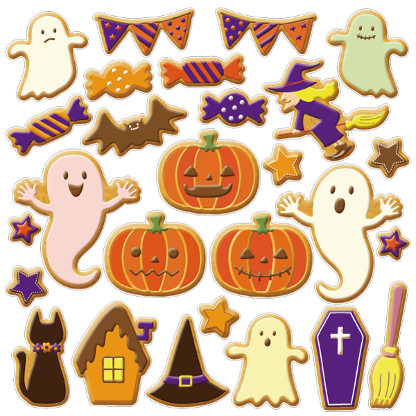 【壁】ハロウィンアイシングクッキー