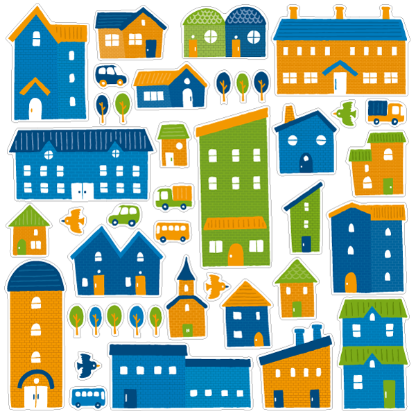 【壁】レンガの街の写真