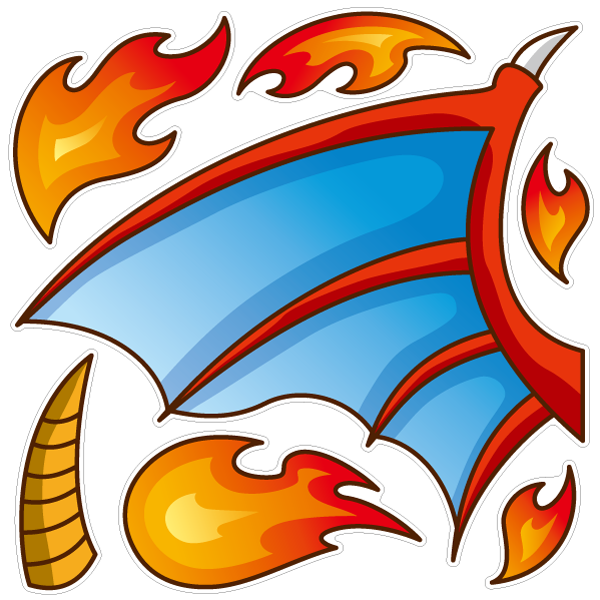 【壁】フォトスポット ファイアードラゴン左