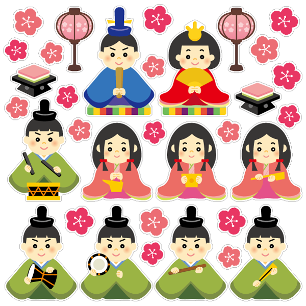 【壁】ひなまつり3段飾り