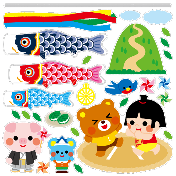 【壁】季節のなかよしどうぶつシリーズ 5月