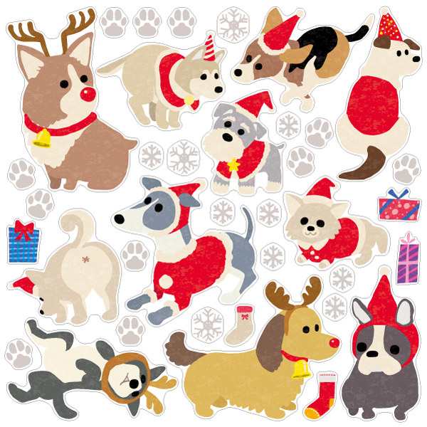 【壁】Christmas dog