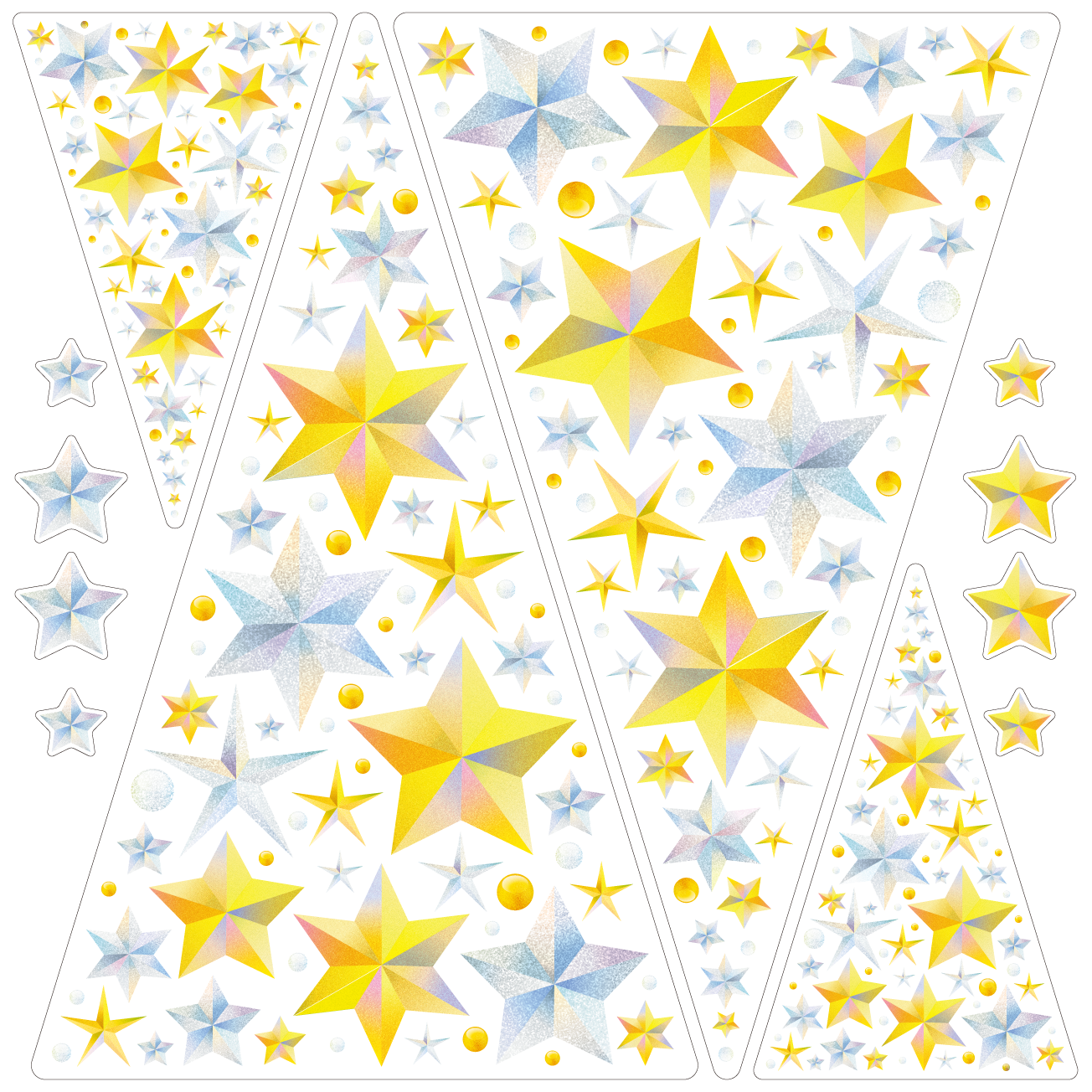 【壁】キラキラスター ツリー