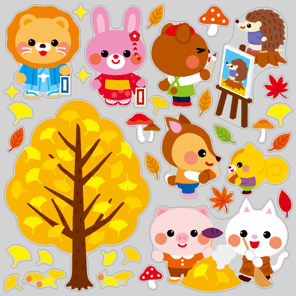 【VP】季節のなかよしどうぶつシリーズ11月の写真