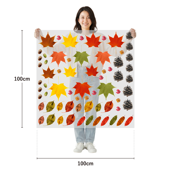 サイズ：幅100cm×高さ100cm／素材：PET