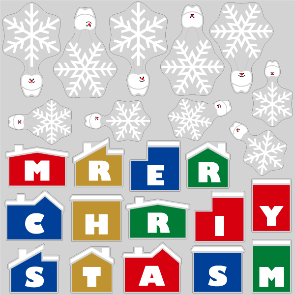 【VP】歯の旅立ちクリスマス雪の結晶の写真