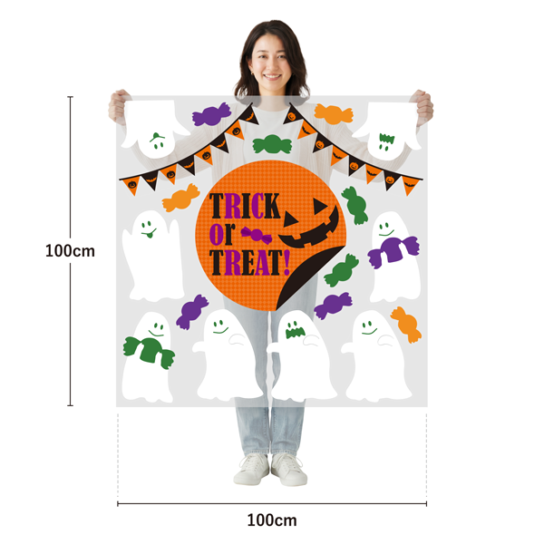 サイズ：幅100cm×高さ100cm／素材：PET