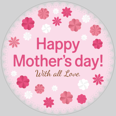 母の日タイトル 丸レースの写真