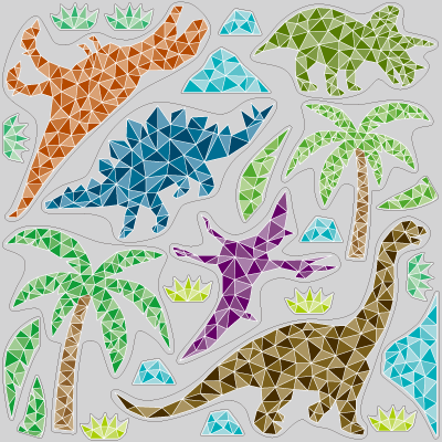 ダイナソー ジオメトリック風