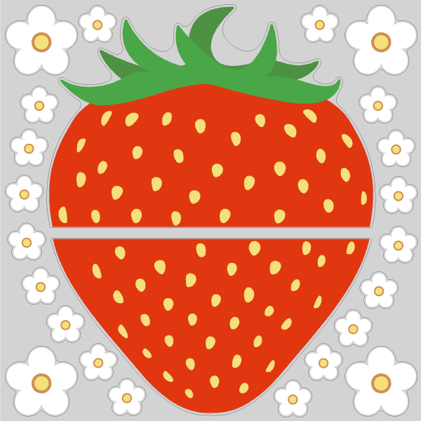 【VP】フォトスポット 分割イチゴ