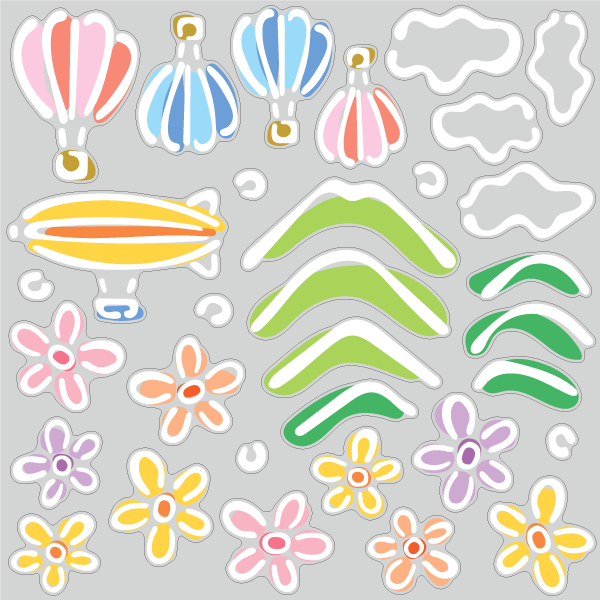 【VP】気球とお花の景色