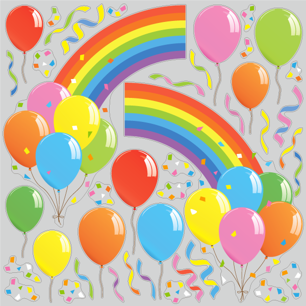 【VP】風船と紙吹雪 虹