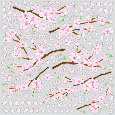 桜　ウィンドウシール　店舗装飾