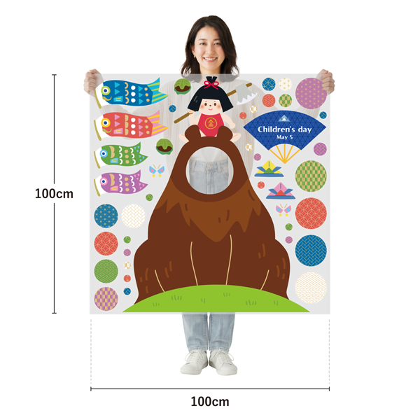 サイズ：幅100cm×高さ100cm／素材：PET