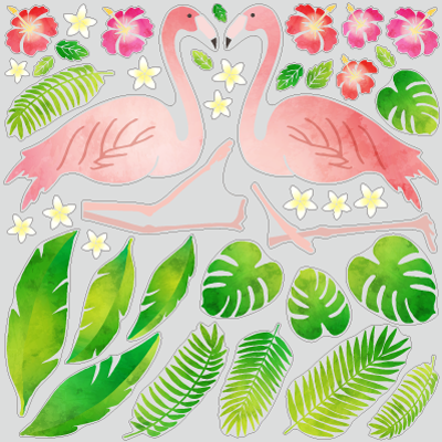 南国リーフ&フラミンゴ