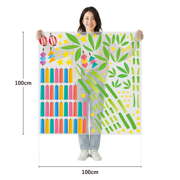 サイズ：幅100cm×高さ100cm／素材：PET