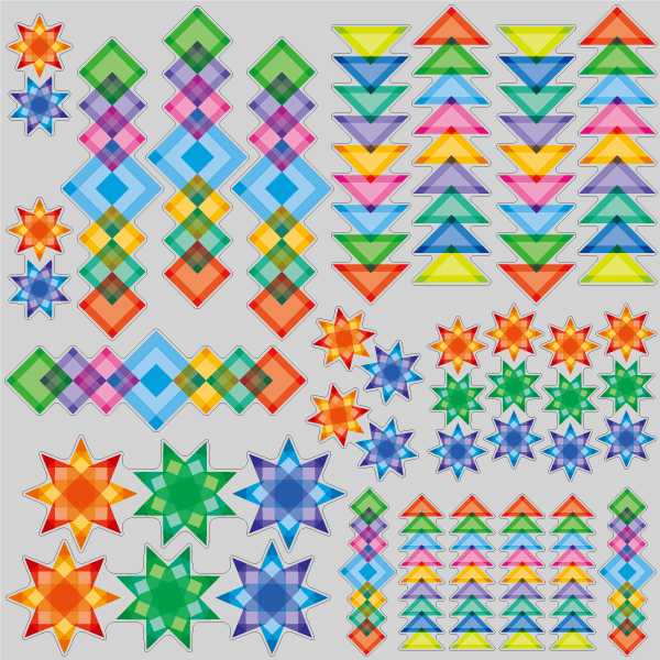 【VP】七夕の三角・四角つなぎの写真