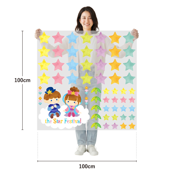 サイズ：幅100cm×高さ100cm／素材：PET