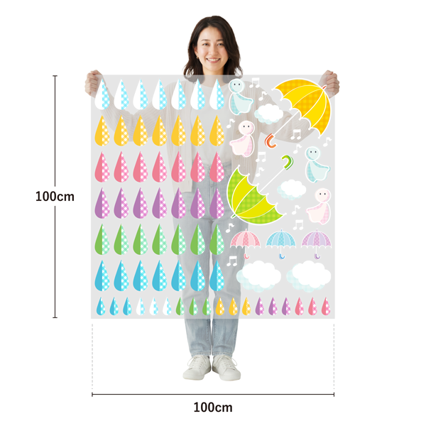 サイズ：幅100cm×高さ100cm／素材：PET