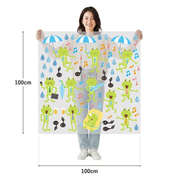 サイズ：幅100cm×高さ100cm／素材：PET