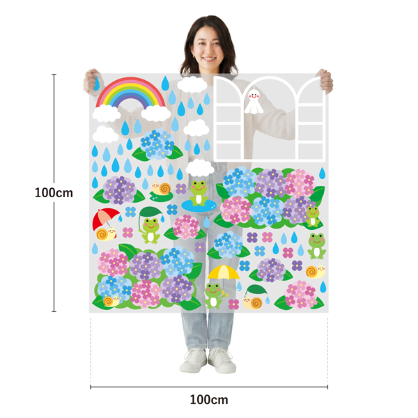 サイズ：幅100cm×高さ100cm／素材：PET