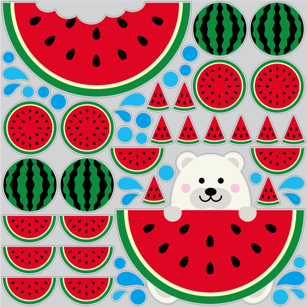 【VP】すいかと白くまの写真