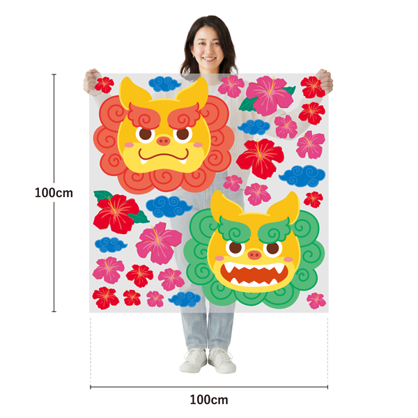 サイズ：幅100cm×高さ100cm／素材：PET