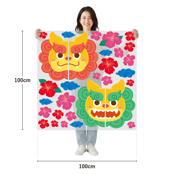 サイズ：幅100cm×高さ100cm／素材：PET