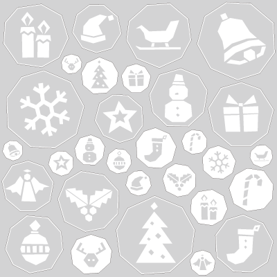 Xmasホワイトアイコン