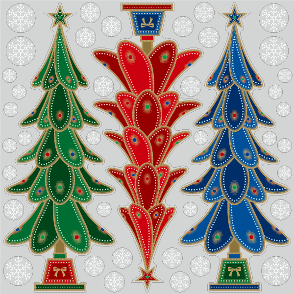 【VP】3色のクリスマスツリーの写真