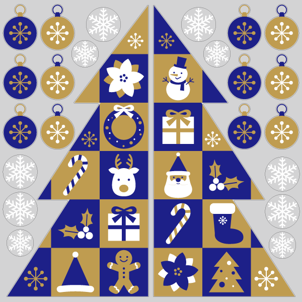 【VP】分割 X’mas アイコンツリー ブルー